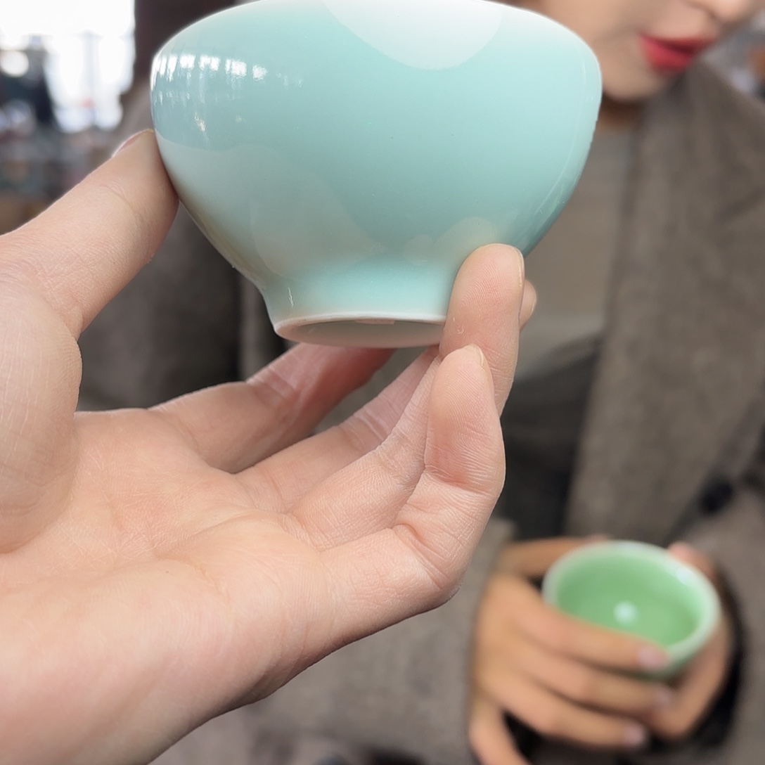 龙泉云间青瓷小米茶器