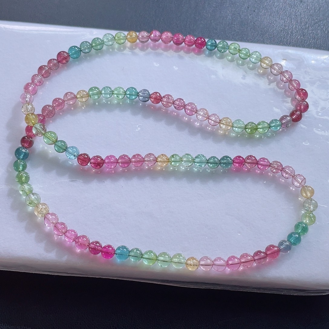 碧玺手链未镶嵌5.3mm左右