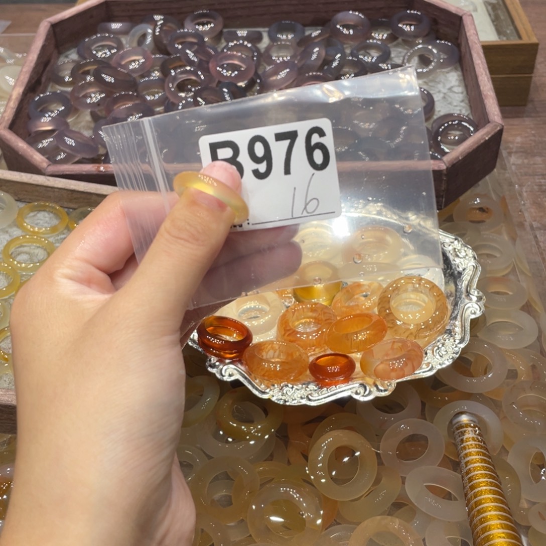 玛瑙/玉髓未镶嵌戒指976