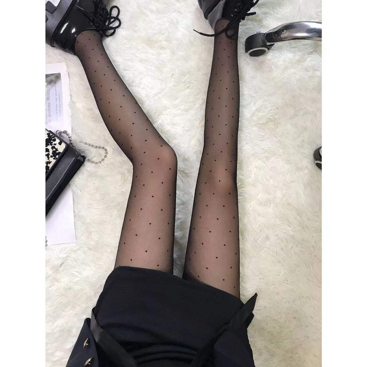 【私房】袜子性感睡衣女士夏季蕾丝吊带睡裙家居服爆款中筒袜纯欲06