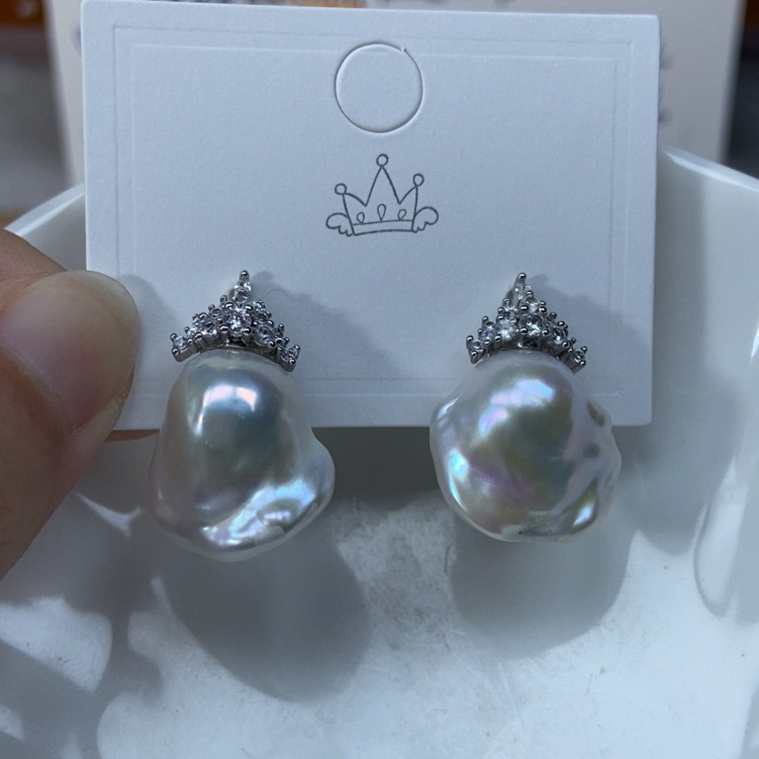 淡水珍珠耳环合金特价349