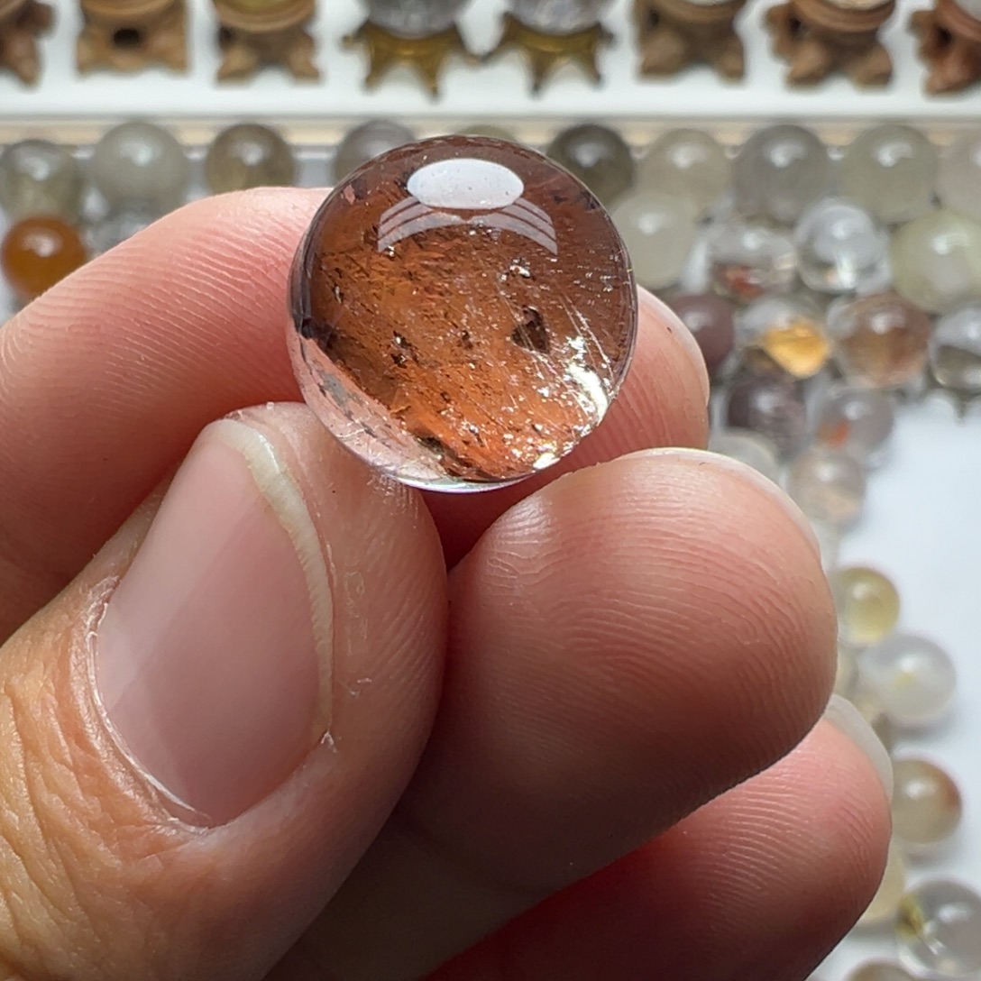 水晶珠宝半成品未镶嵌云母片球
