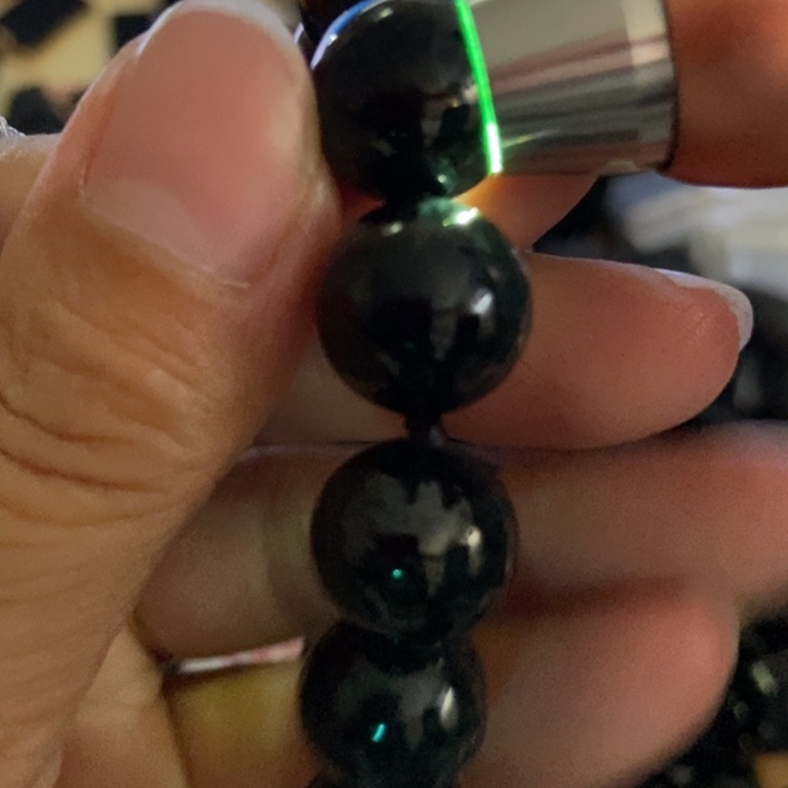 翡翠未镶嵌手链墨翠大漏14