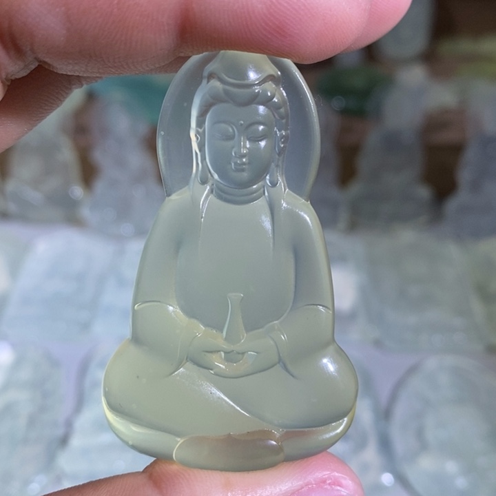 岫玉未镶嵌吊坠吊坠