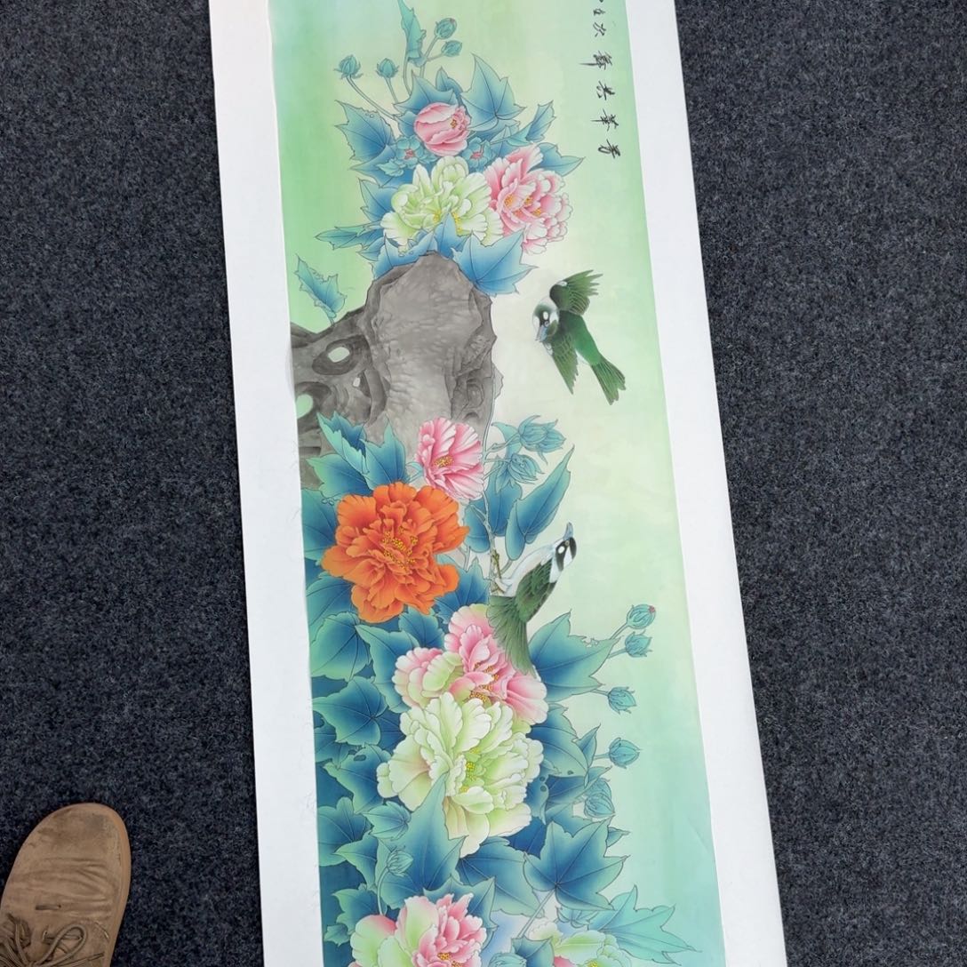 国画国画作品纯手绘山水花鸟