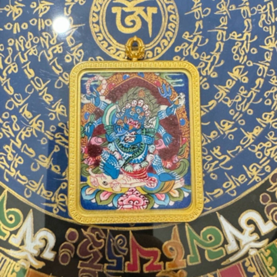 粗矿砂大黑天唐卡