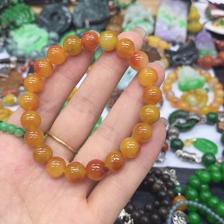 未镶嵌手链翡翠小***ฅ手链27