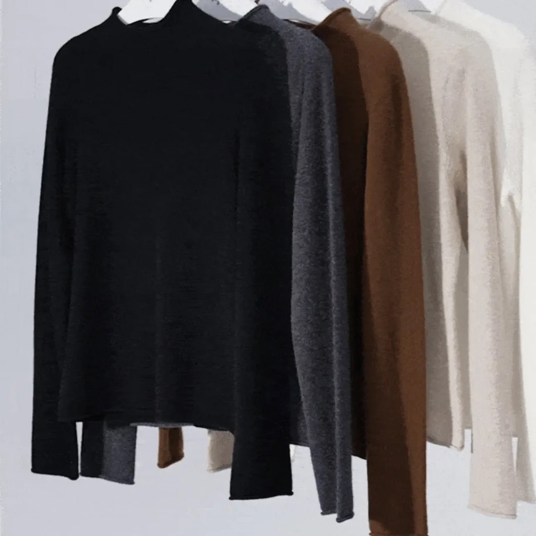 2025 新品 冬季新款小高领无缝一体羊毛针织衫