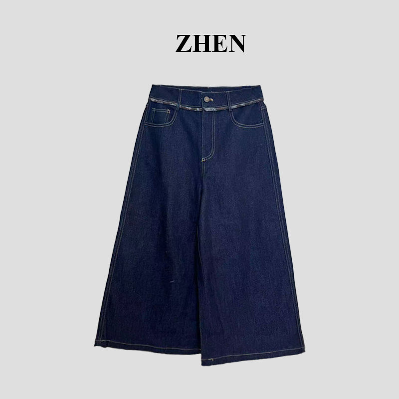 【ZHEN】25Y00360 2025新款裤子显瘦遮肉小众设计款