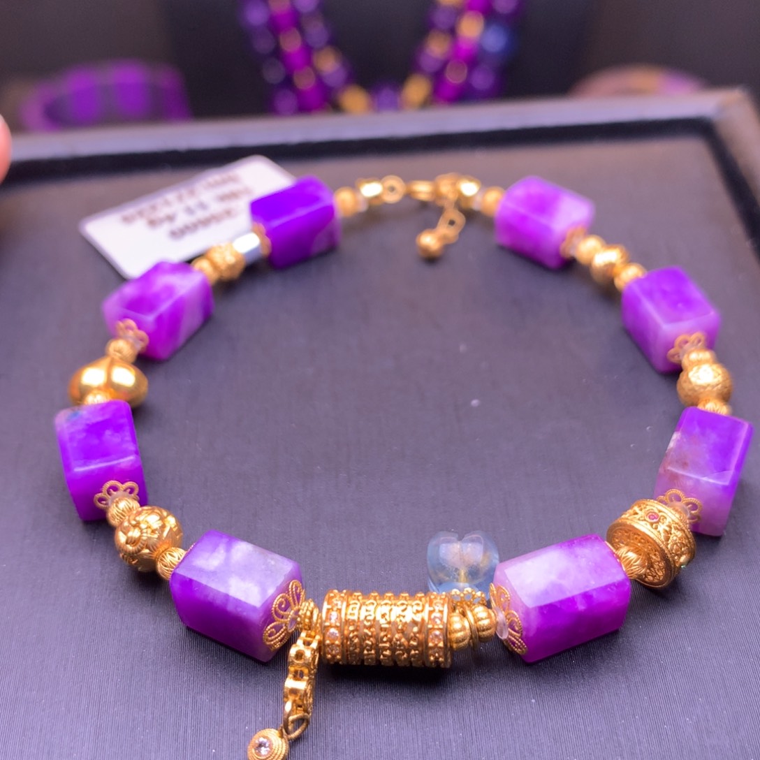 苏纪石（舒俱来）18K金镶嵌手链