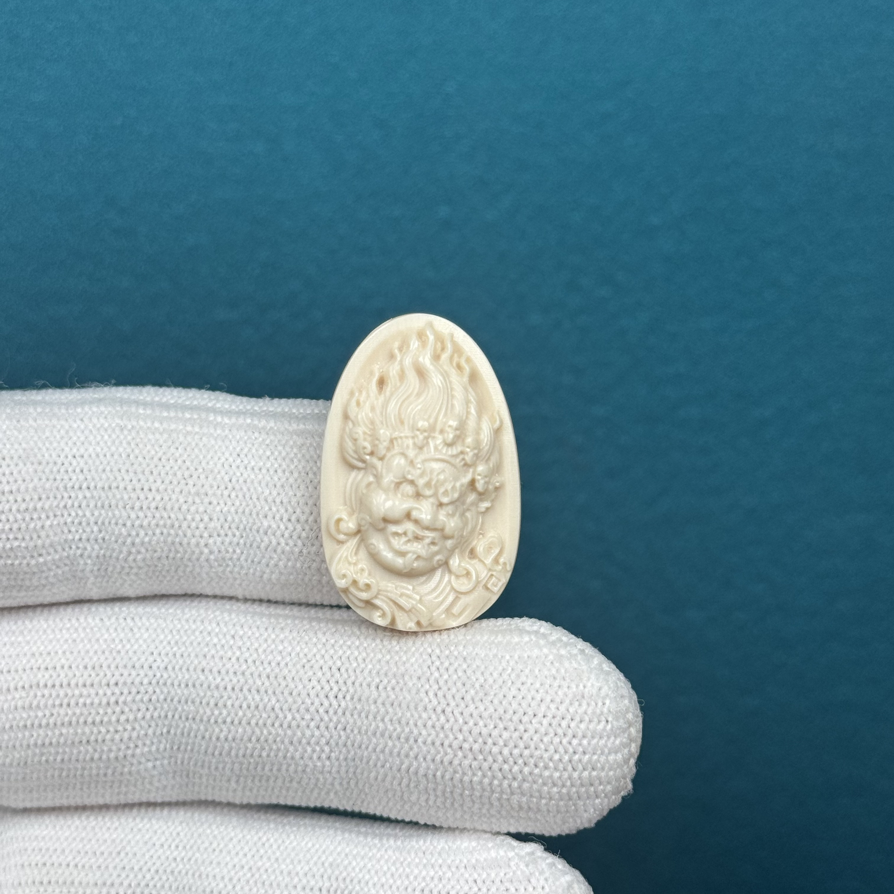 H98-41天然猛犸牙大黑天18×28.8×8.5mm一物一图假一罚十