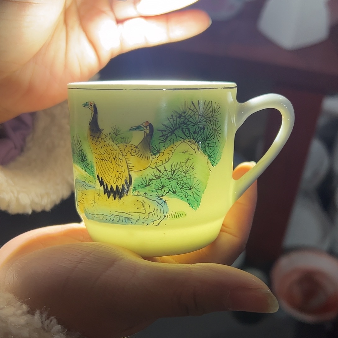 醴陵瓷直播供货基地手绘釉上160毫升微瑕