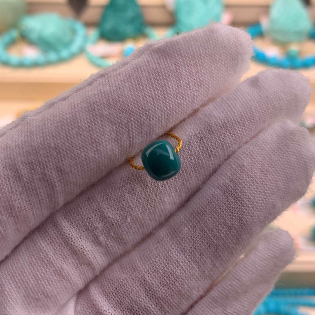 绿松石珠宝奇石未镶嵌7.6-6.5