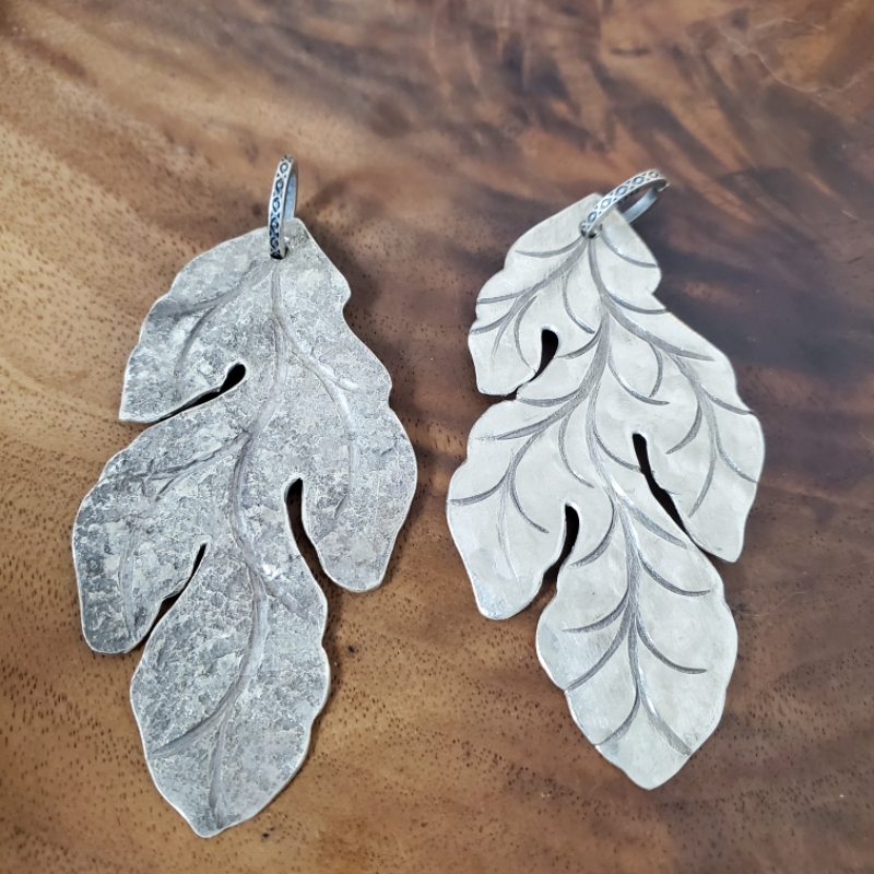 坠链均925银 离火【一叶知秋】原创手工设计复古小众气质项链吊坠