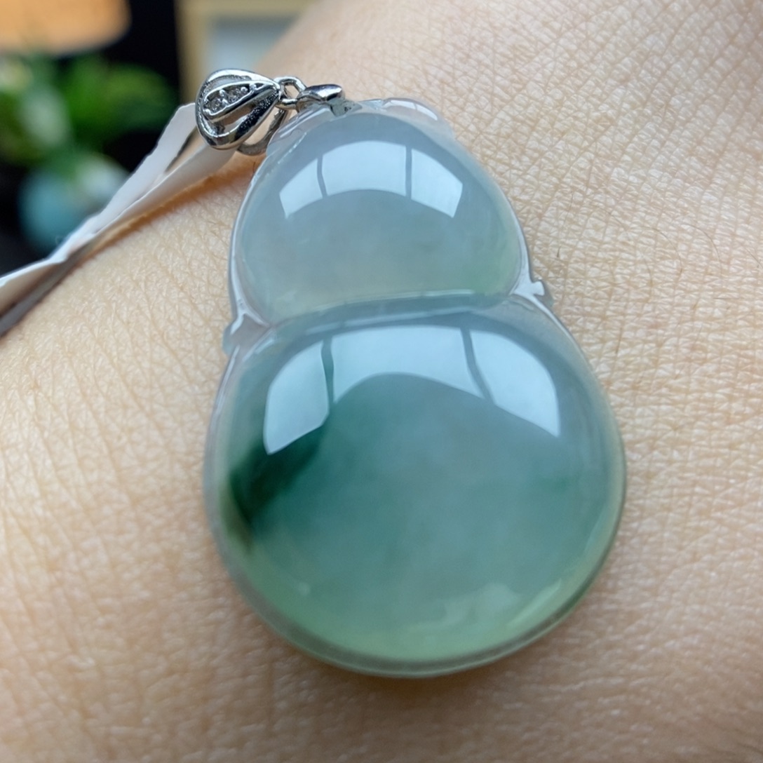 翡翠银S925镶嵌颈饰吊坠