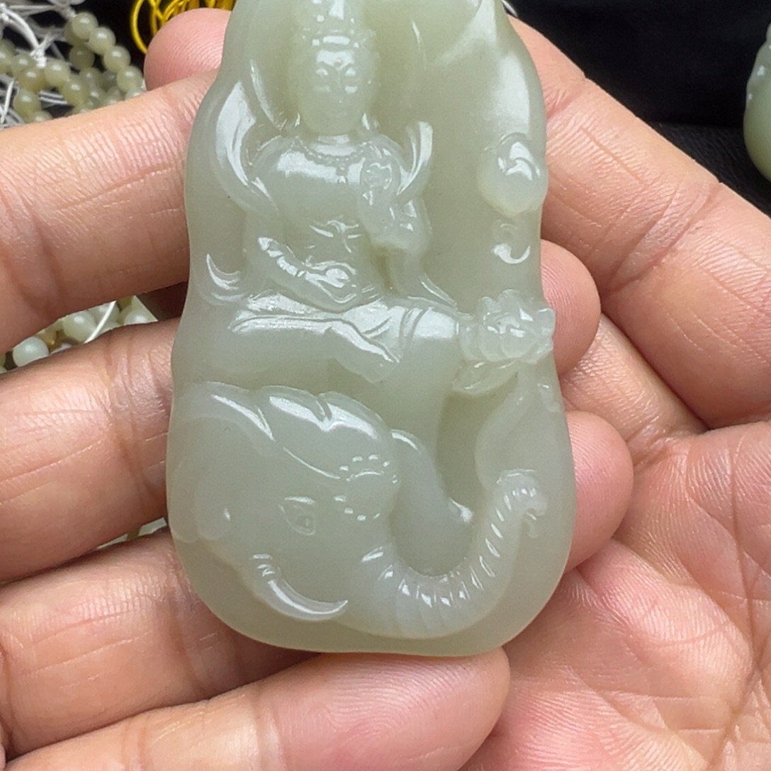 和田玉（糖玉）未镶嵌吊坠(不含链)