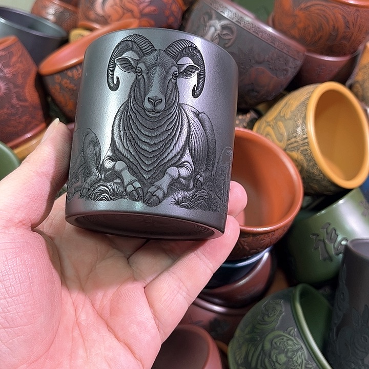 茶杯紫砂全手工紫砂主任杯