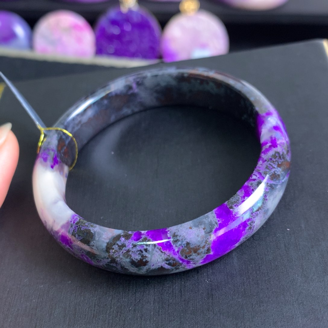 苏纪石（舒俱来）未镶嵌紫樱花手镯