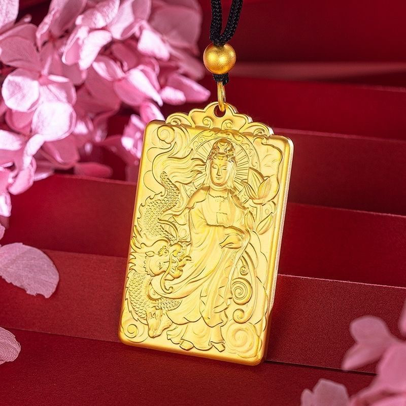合金吊坠 玉龙观音祥云心经吊坠尺寸