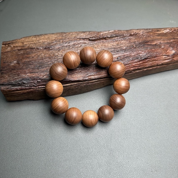 印度迈索尔正区老山檀2.0手串黑肉横纹不沉水无胶无蜡无泡油