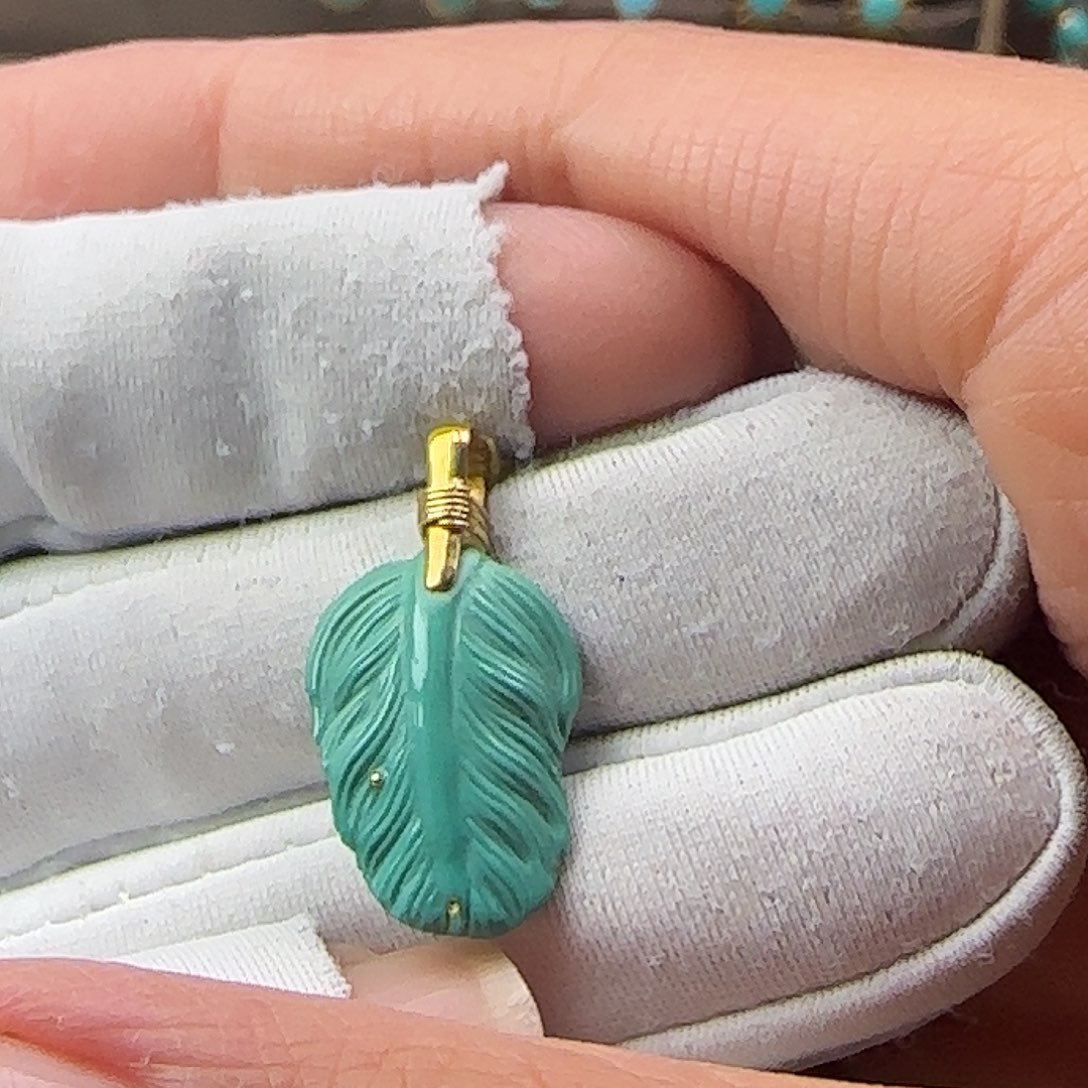 绿松石未镶嵌吊坠(不含链)