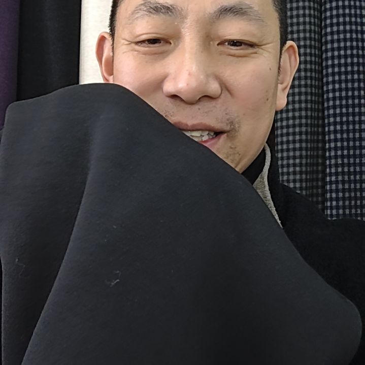 无纺布黑色加奥粒绒保暖裤料1米