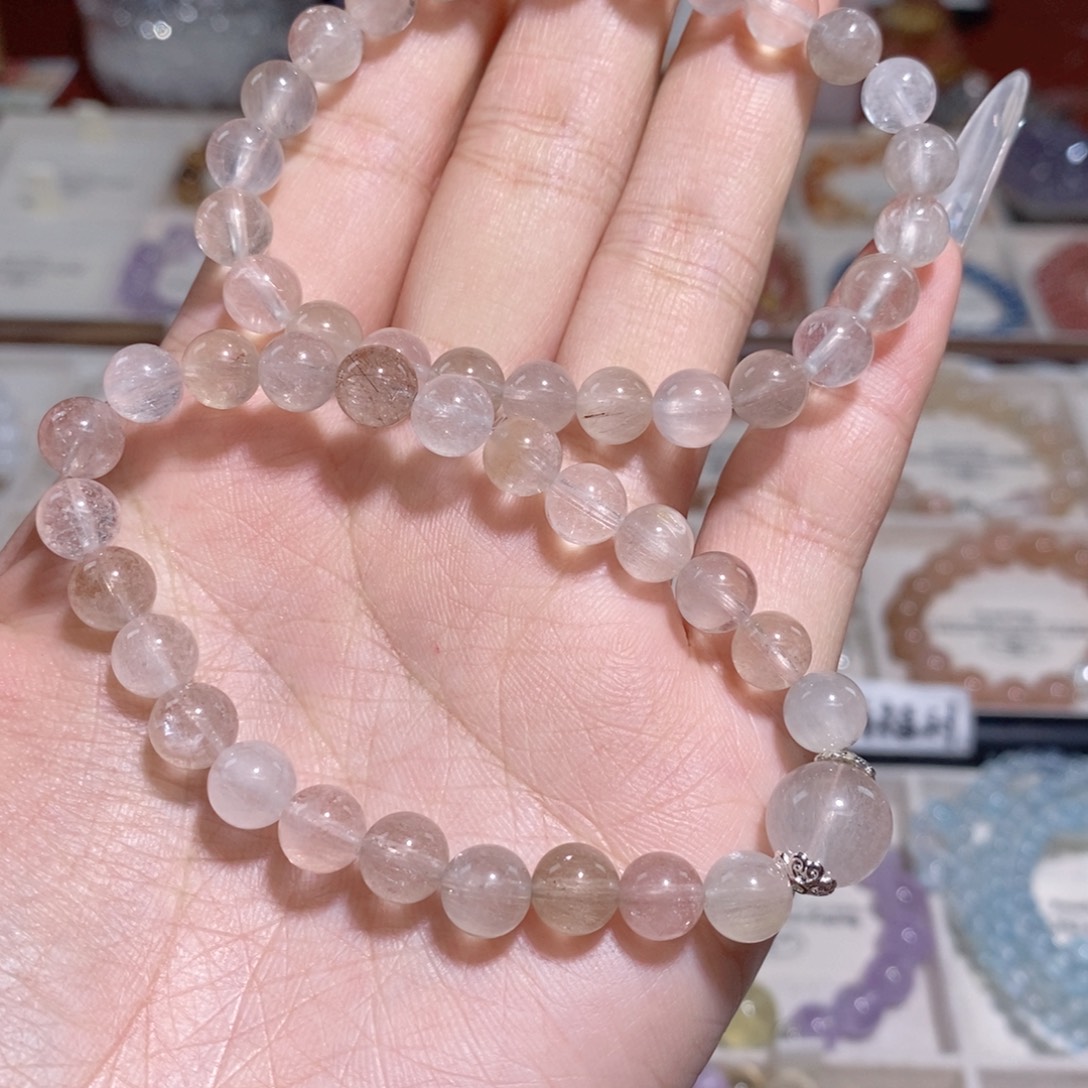 未镶嵌水晶手串兔毛