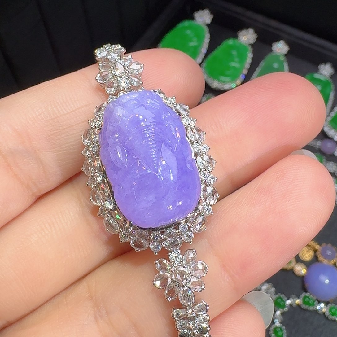 18K金镶嵌手链翡翠