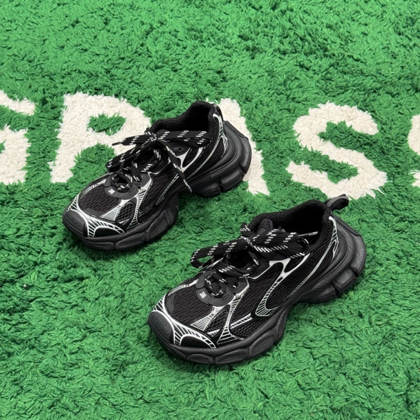 99新 Balenciaga/巴黎世家 3XL黑色黑银老爹鞋 98新 38码