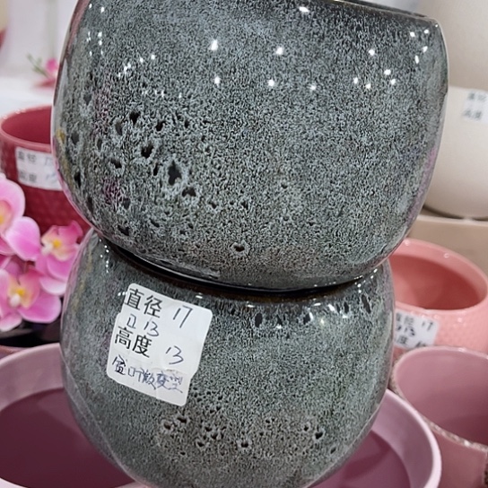 多肉绿植陶瓷花盆9.9包邮，有孔