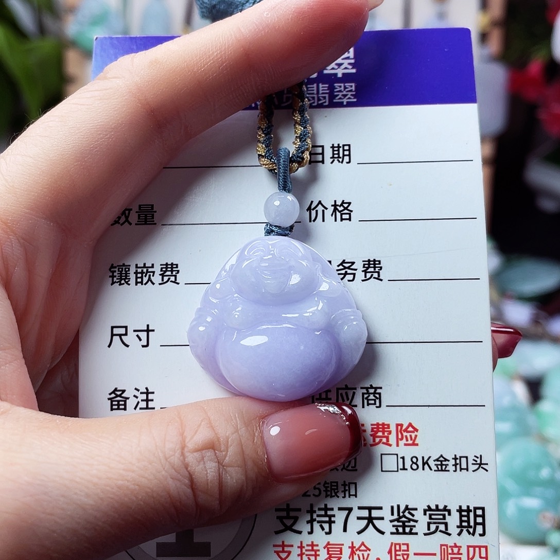 翡翠未镶嵌颈饰佛公19