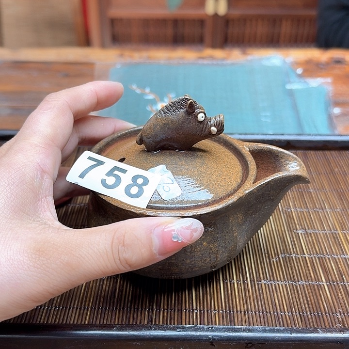 纯手工制作粗陶茶具