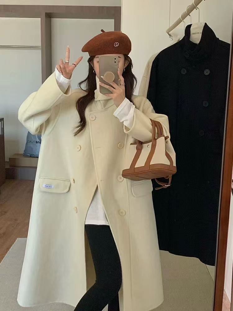 0667 毛呢外套初秋新款女中长款大衣高级感c8-1