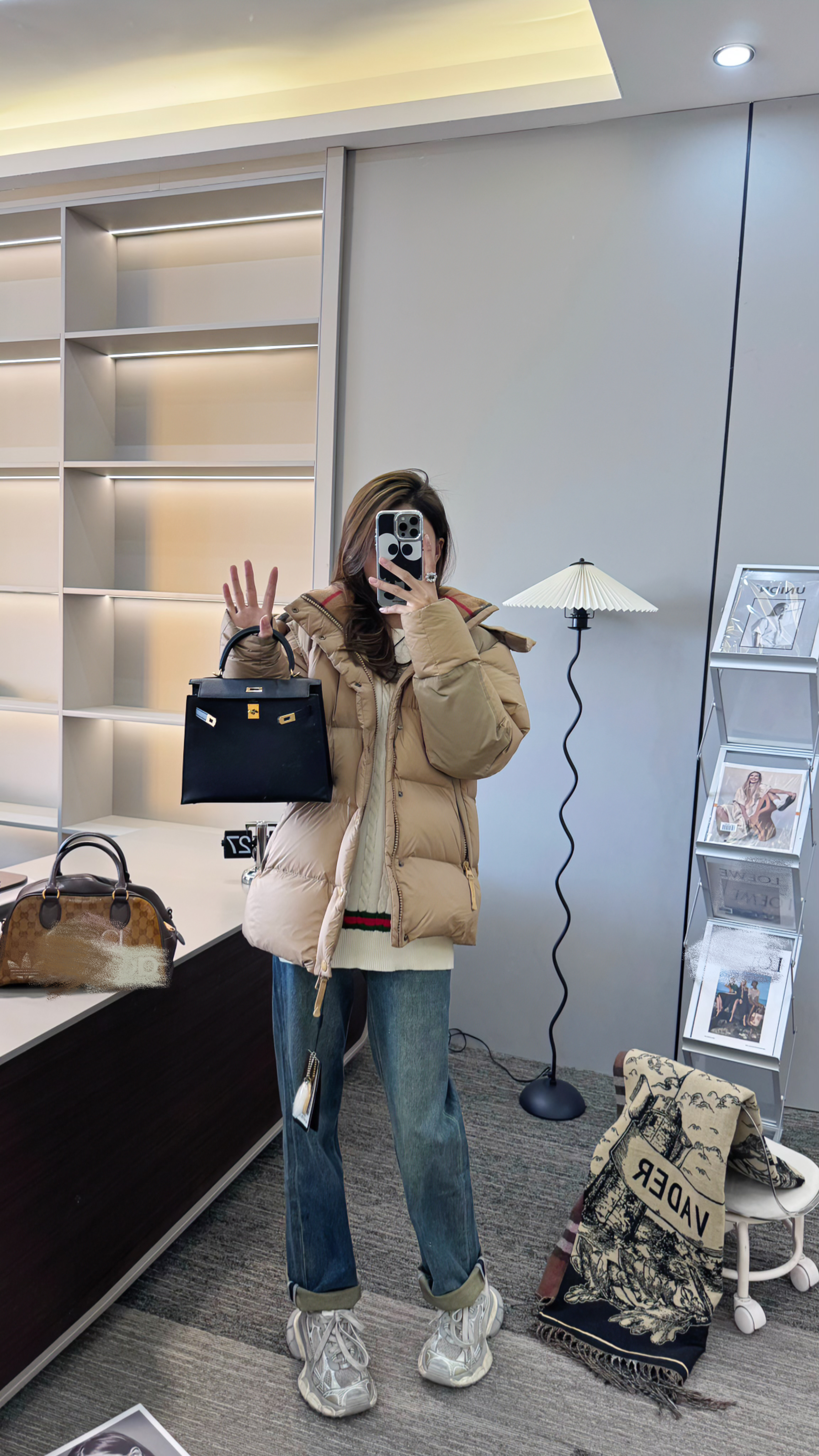 带防伪水印 2025 冬季上新可拆卸袖帽情侣款水变绒外套 W5007【YT】