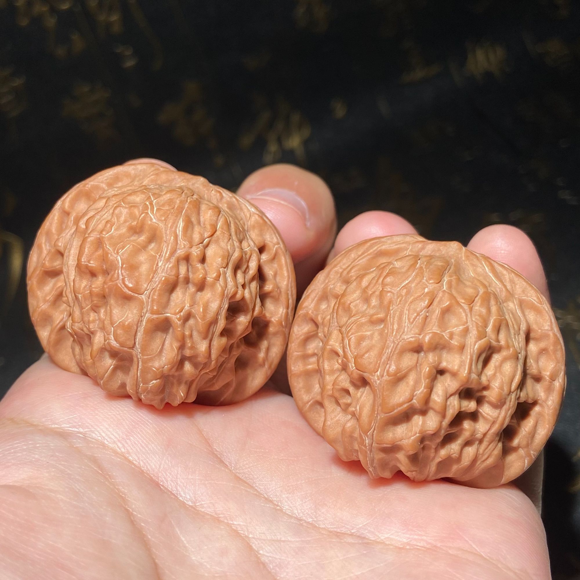 An63文玩核桃把件磨盘边38.5肚38高32