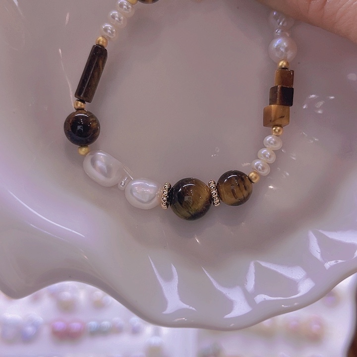 淡水珍珠手绳合金