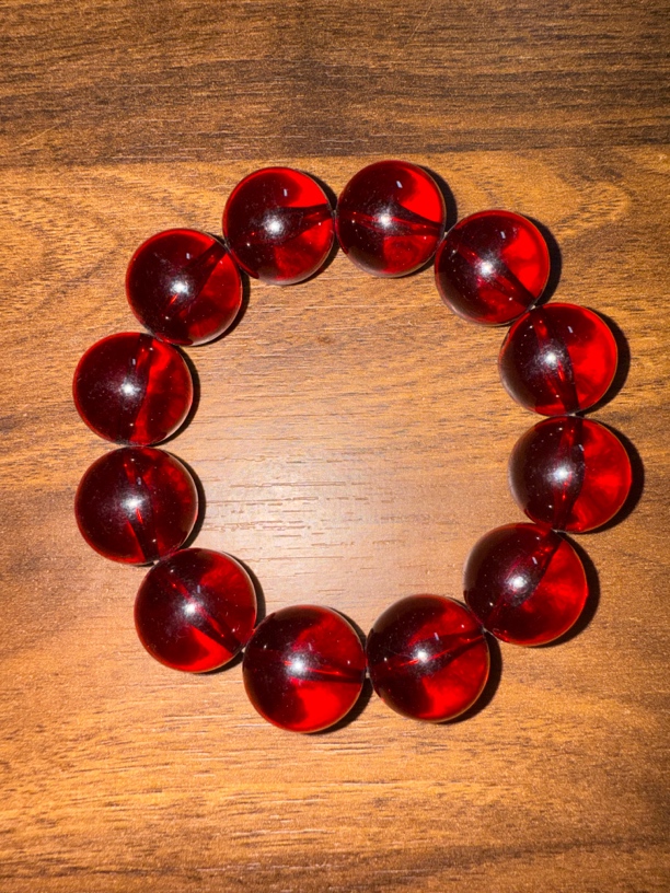 XP0022 血珀圆珠手串（无礼盒）