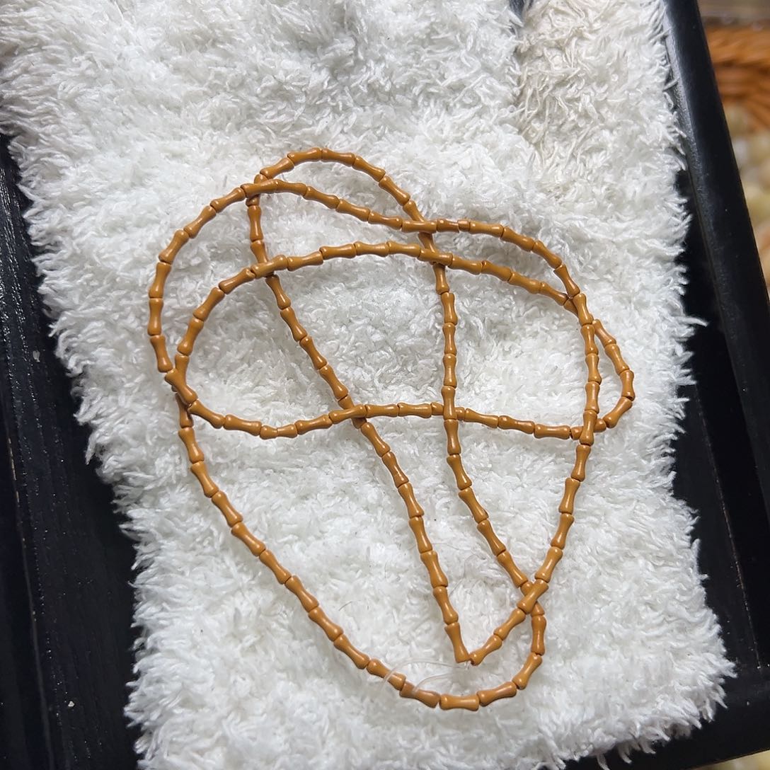 白玉菩提吊坠卡6黄竹节1条