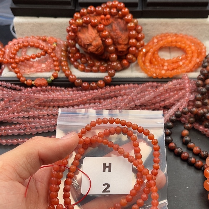 南红玛瑙未镶嵌多样性发货默认微瑕称重5mm