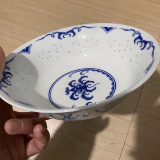 瓷片陶瓷7英寸青花玲珑