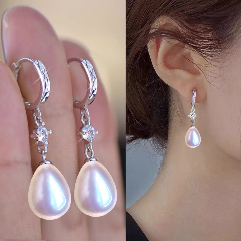 925银耳饰 正品s925纯银极光珍珠耳环女2026年爆款高级感耳坠耳饰
