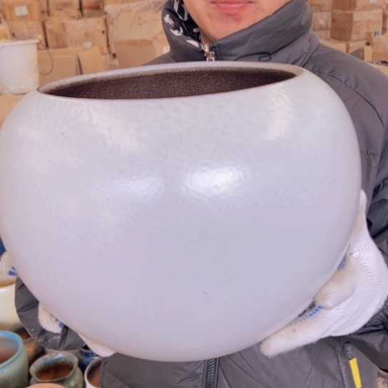 紫砂花盆高23口22————