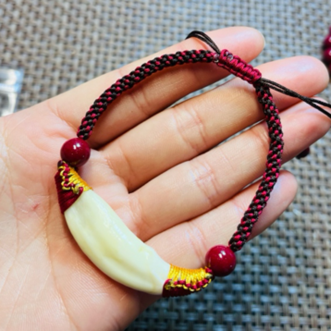 非金属锦纶手链 定制款 不退换 玉米结黑狗牙手链 时尚百搭平安