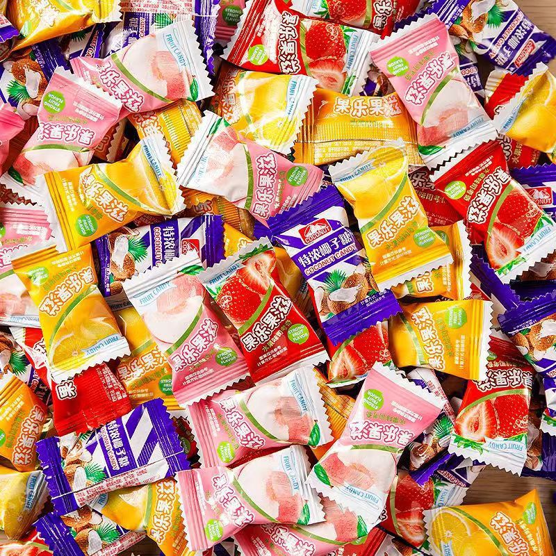 混合水果硬糖多口味水果味糖果年货糖果500克/袋