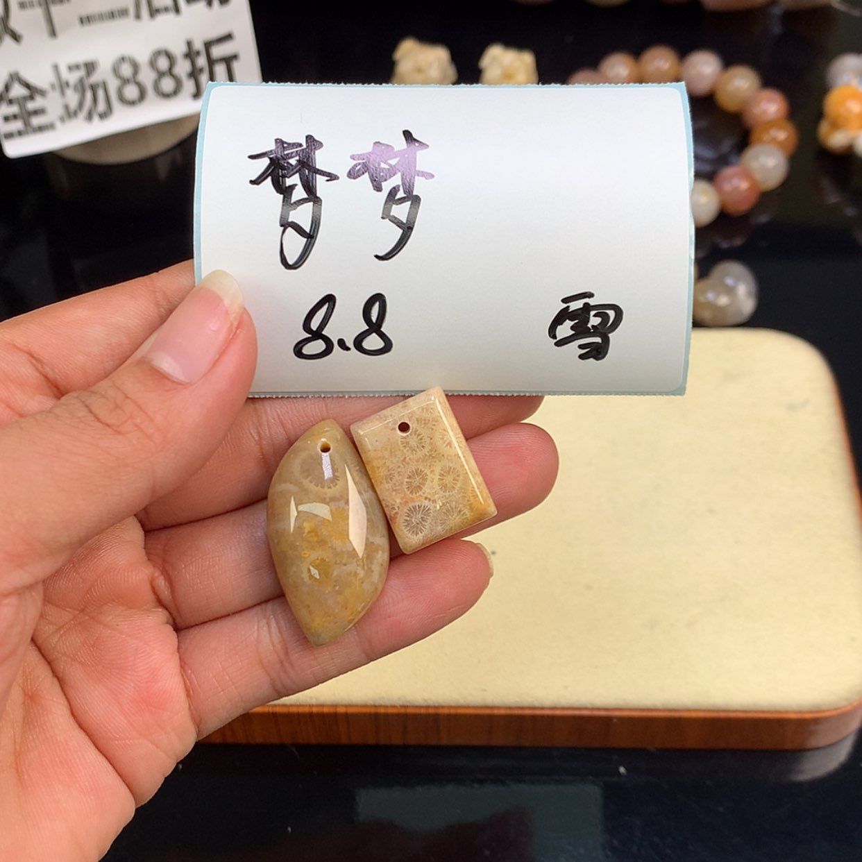 【闪购商品】颈饰未镶嵌硅化珊瑚（珊瑚玉）ℳ****