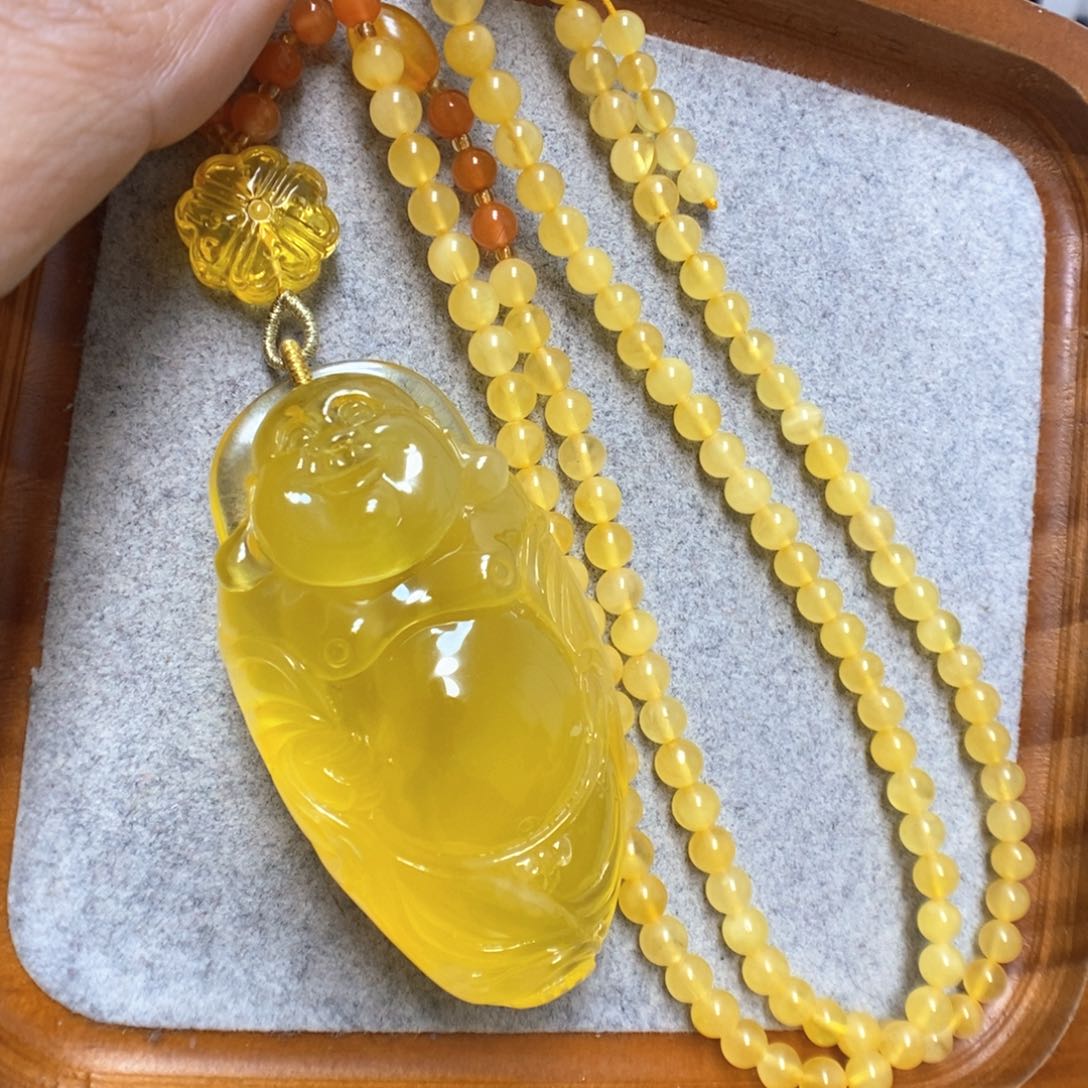 蜜蜡颈饰未镶嵌蜜蜡