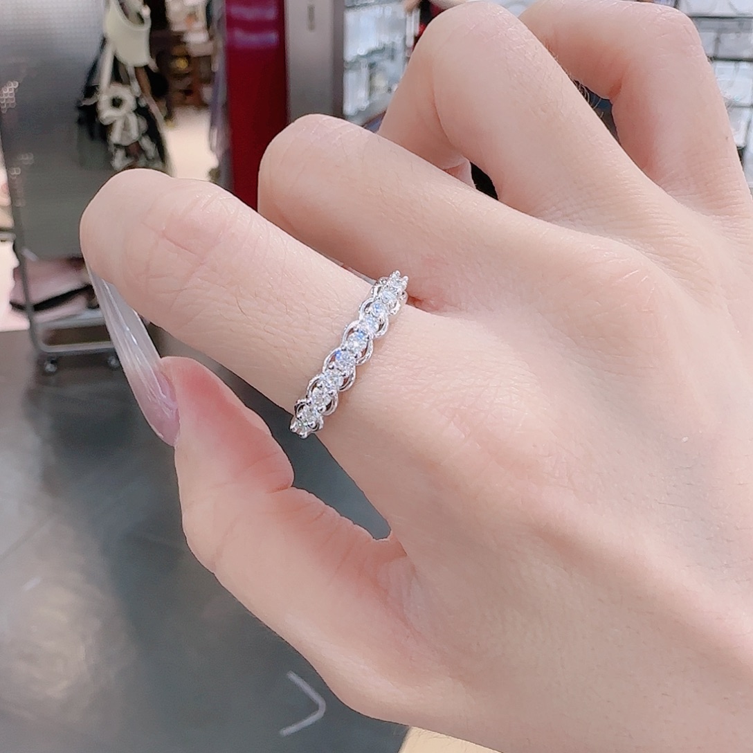 锆石铜合金925银戒指