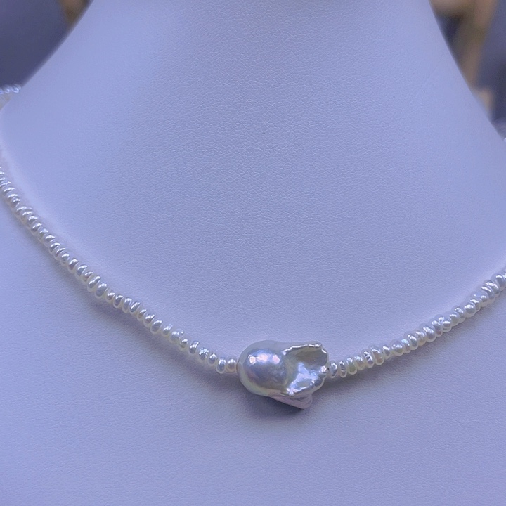 淡水珍珠颈饰合金
