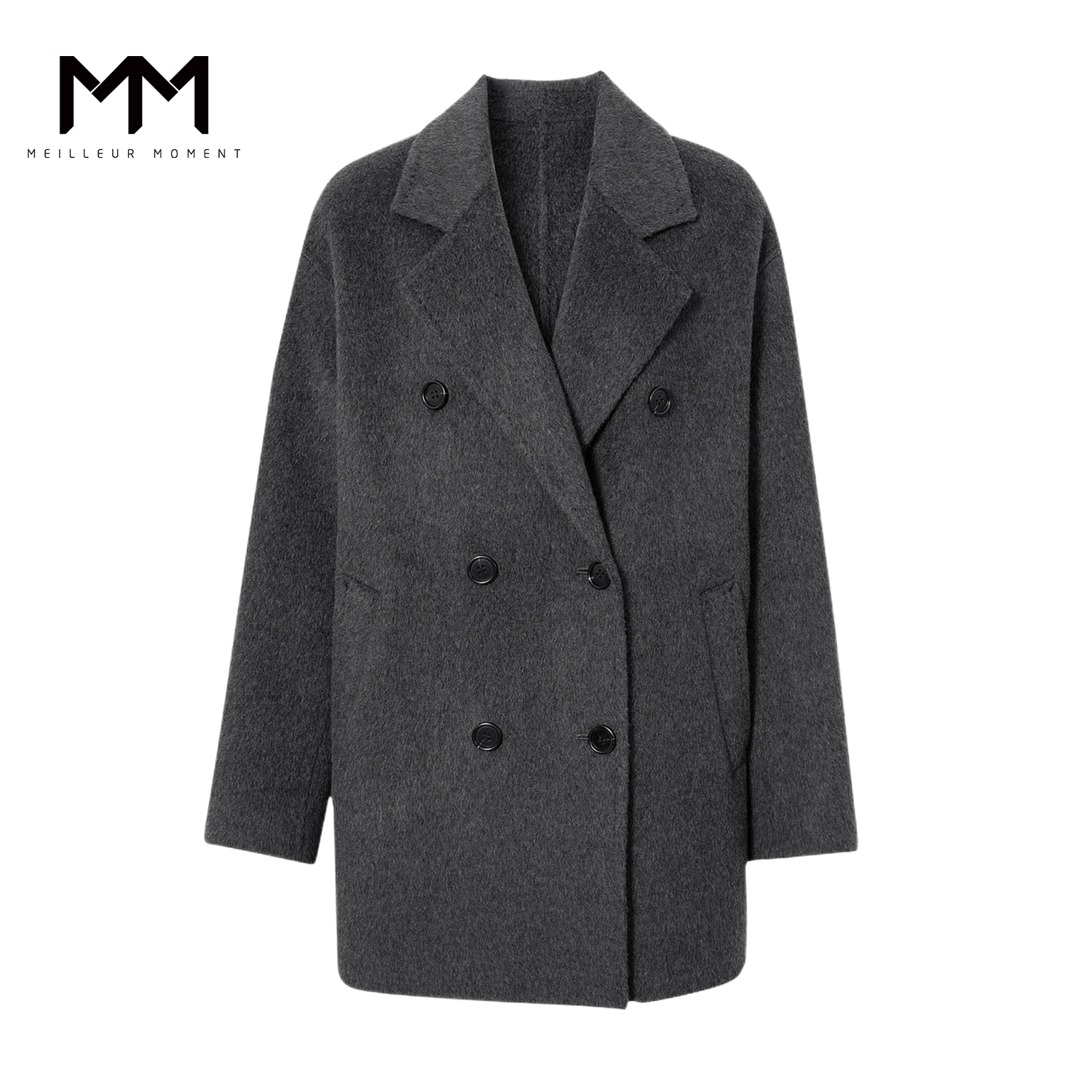 MM麦檬山羊绒双面毛呢大衣短款外套25秋冬新款5G9970341