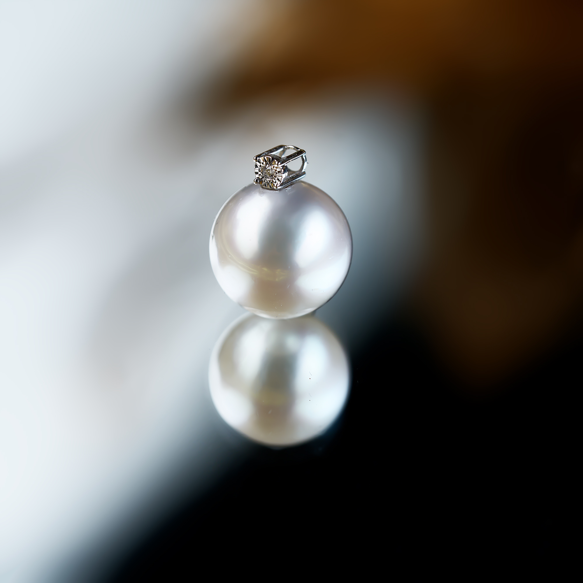 心曼尼【馨姐宠粉】H.MANI HJY088  海水澳白王妃款吊坠12-13mm